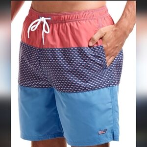 Swim Trunks Vineyard Vines Shorts Mens  XS America Red White Blue Patriotic